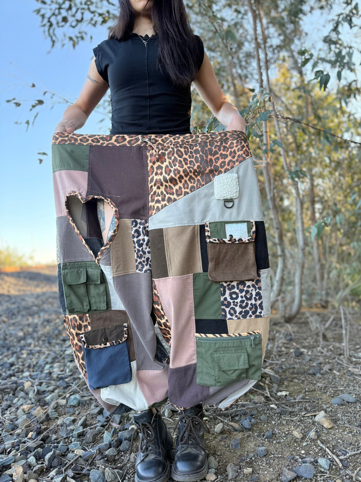 Upcycled Adjustable-Waist Pants