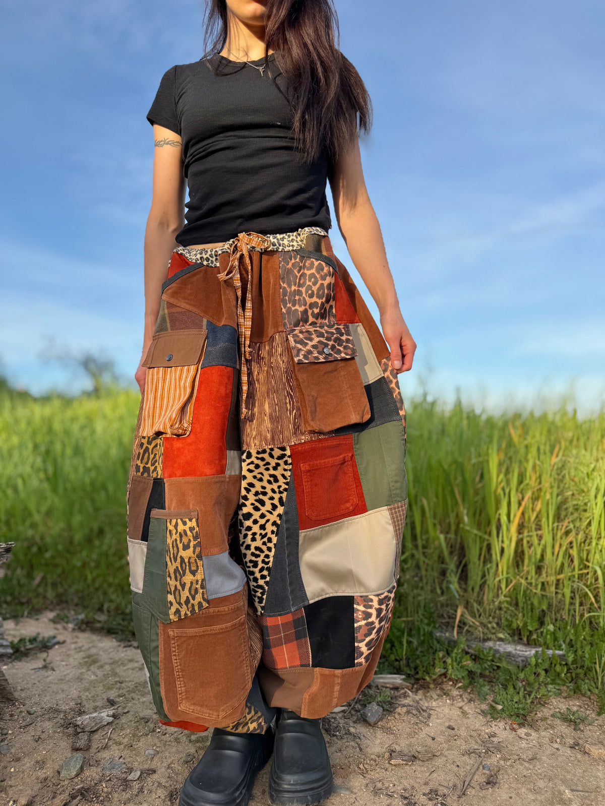 Upcycled Adjustable-Waist Pants