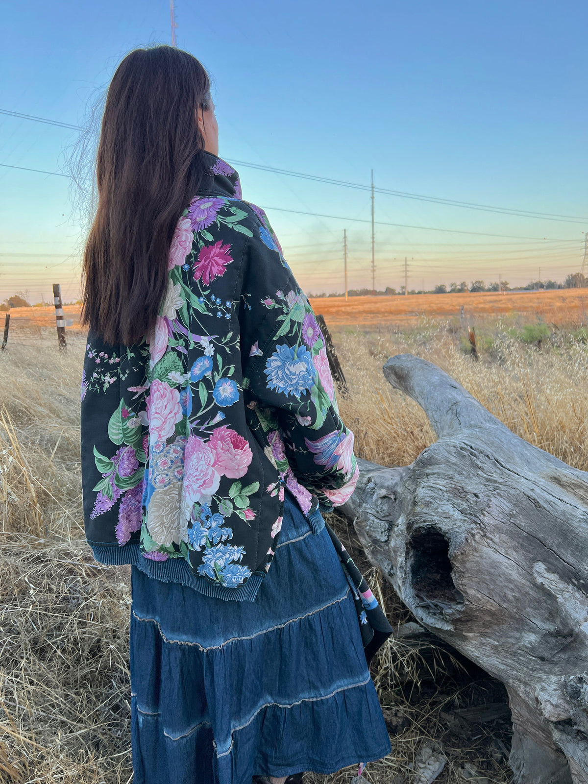 Upcycled Jacket & Headscarf Set