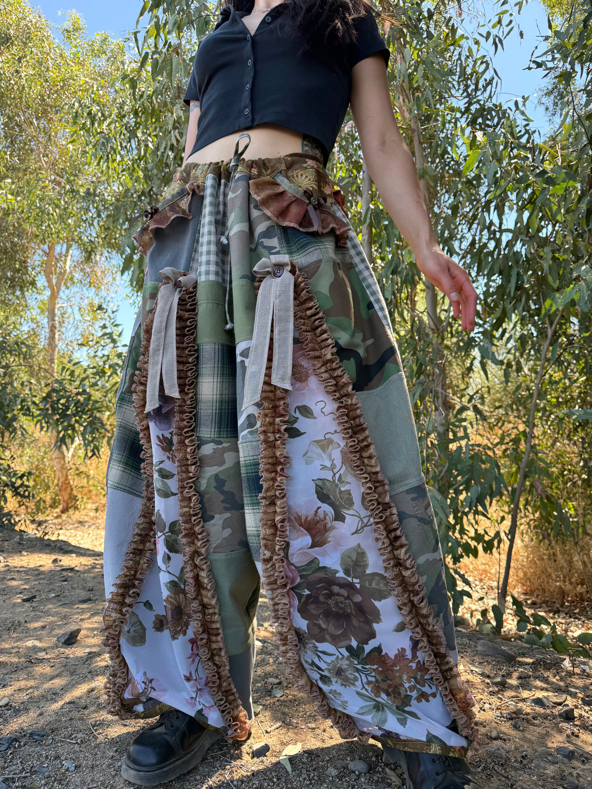 Upcycled Adjustable-Waist Pants