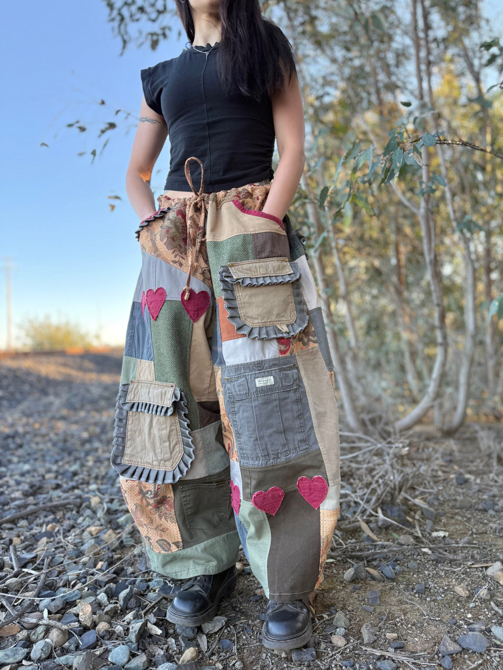 Upcycled Adjustable-Waist Pants
