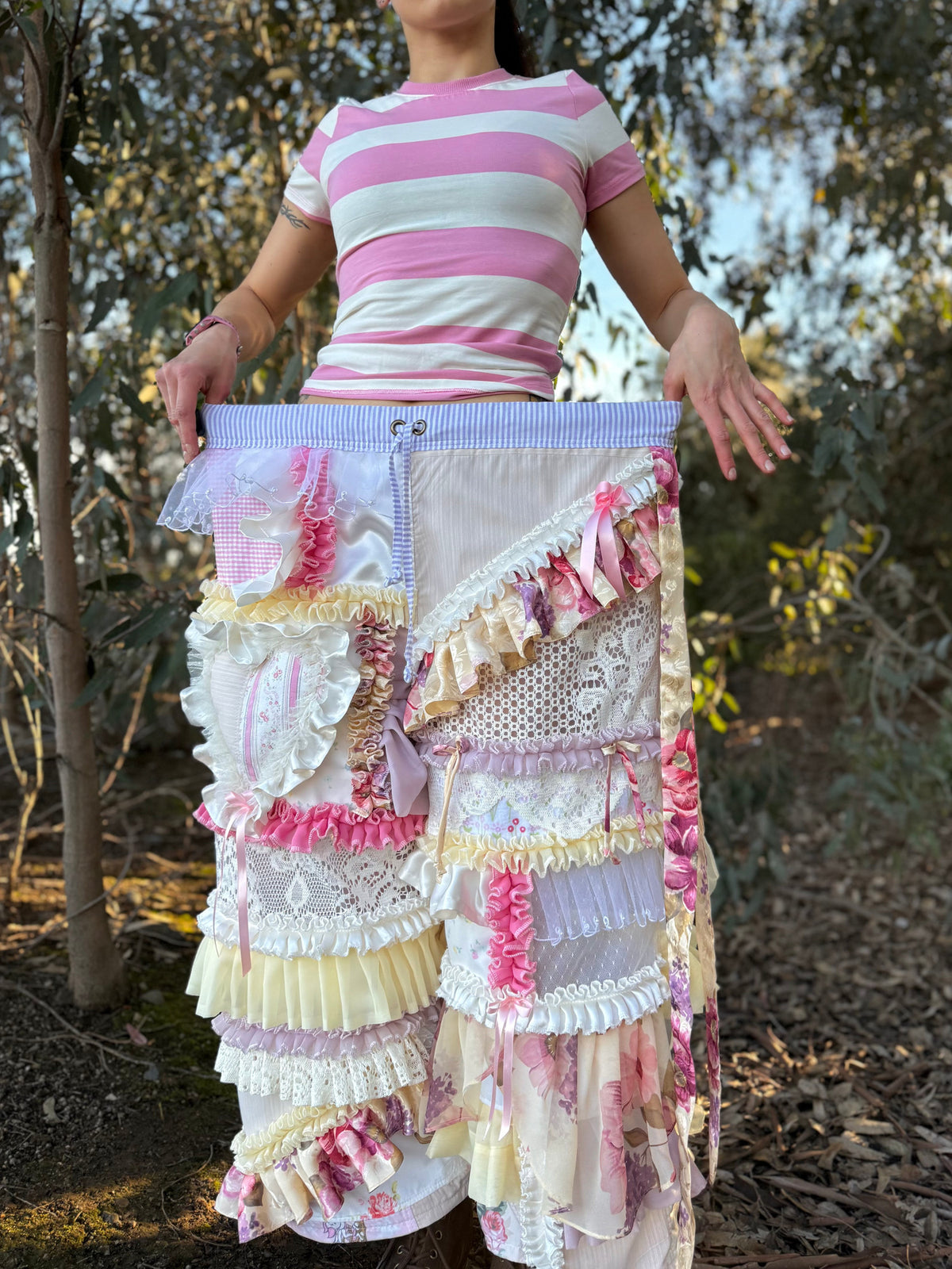 Upcycled Adjustable-Waist Pants