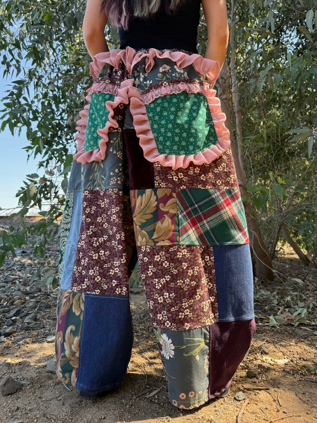 Upcycled Adjustable-Waist Pants