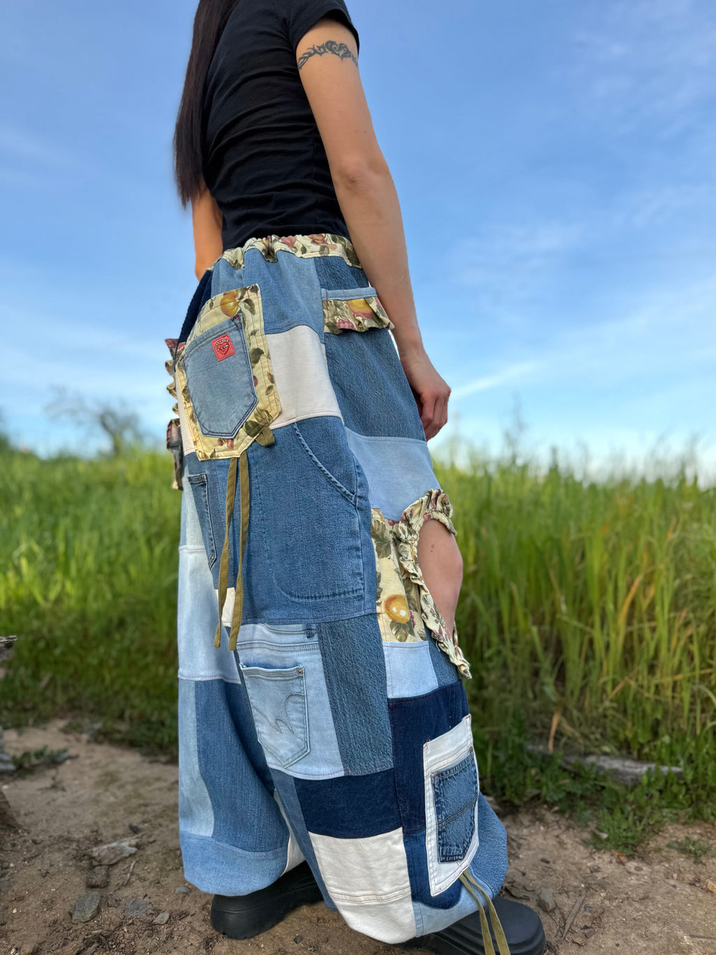 Upcycled Adjustable-Waist Pants