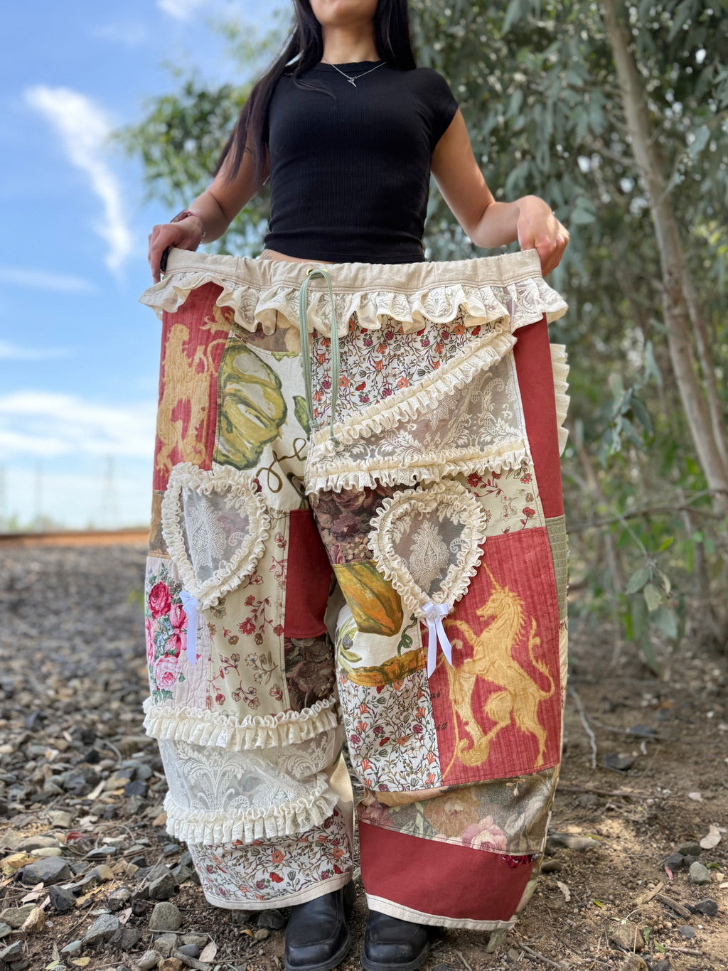 Upcycled Adjustable-Waist Pants