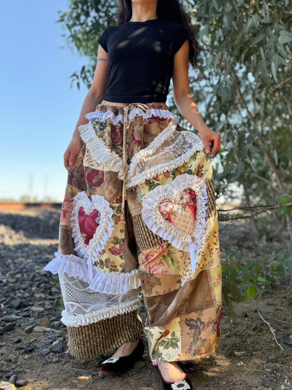 Upcycled Adjustable-Waist Pants
