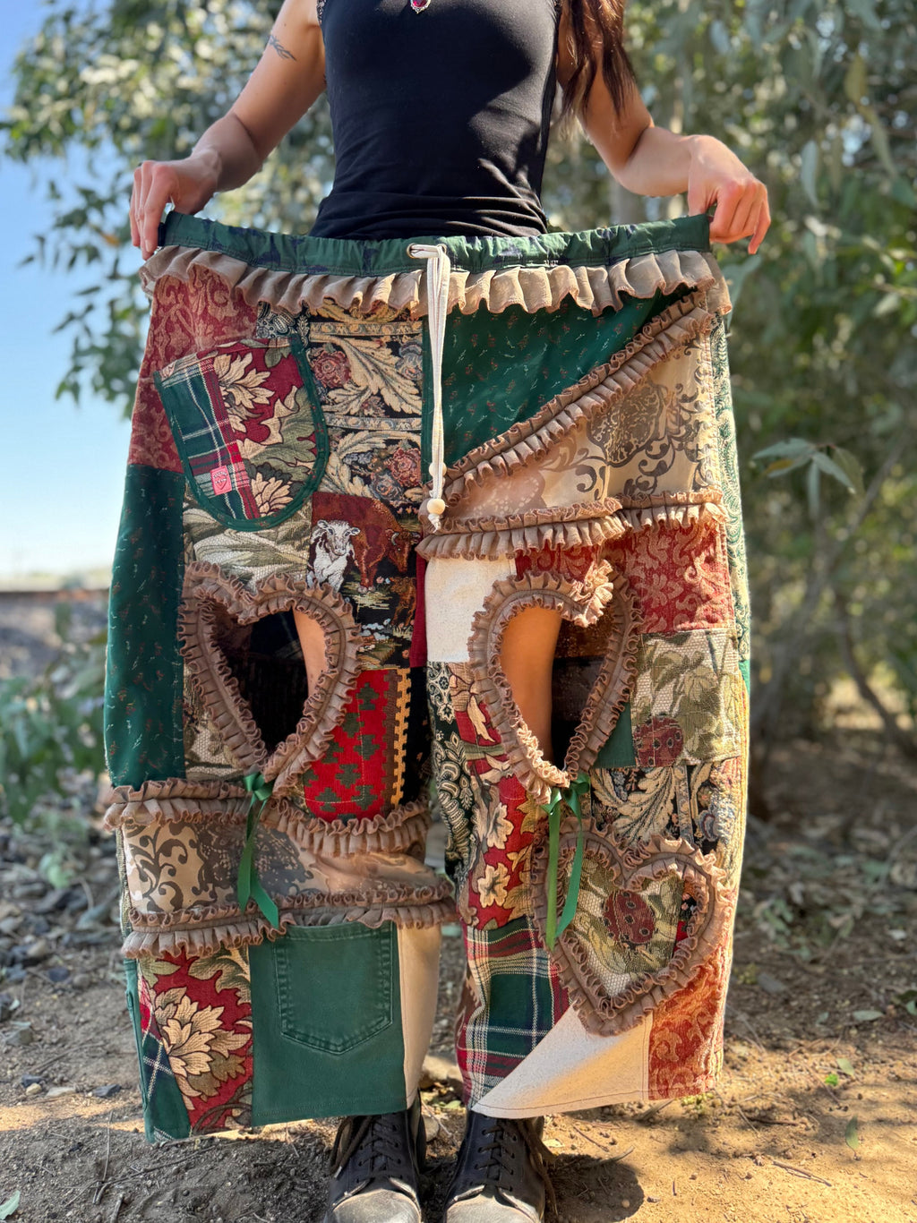 Upcycled Adjustable-Waist Pants