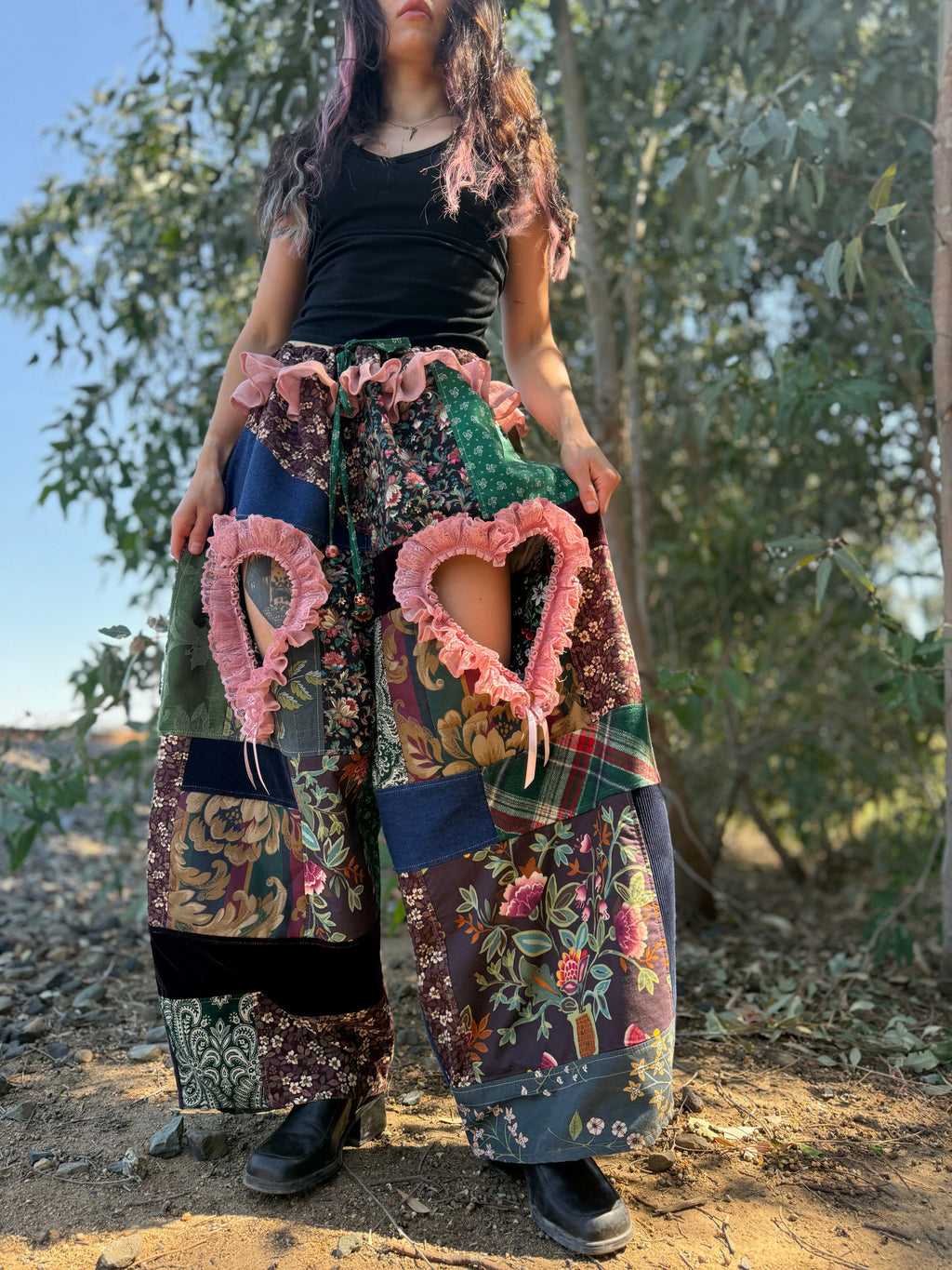 Upcycled Adjustable-Waist Pants