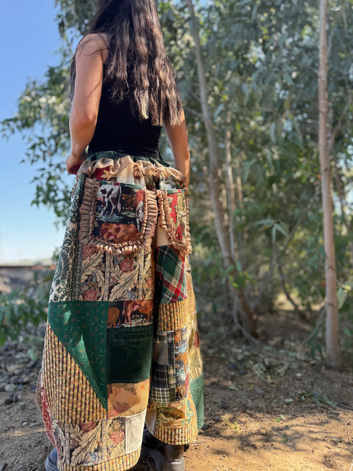 Upcycled Adjustable-Waist Pants