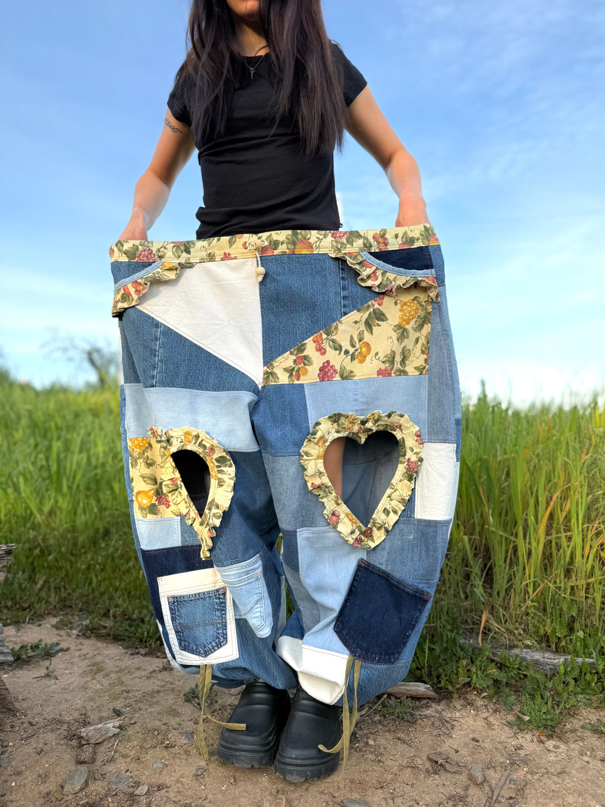 Upcycled Adjustable-Waist Pants
