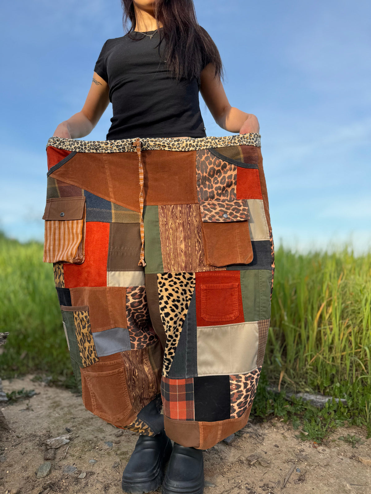 Upcycled Adjustable-Waist Pants