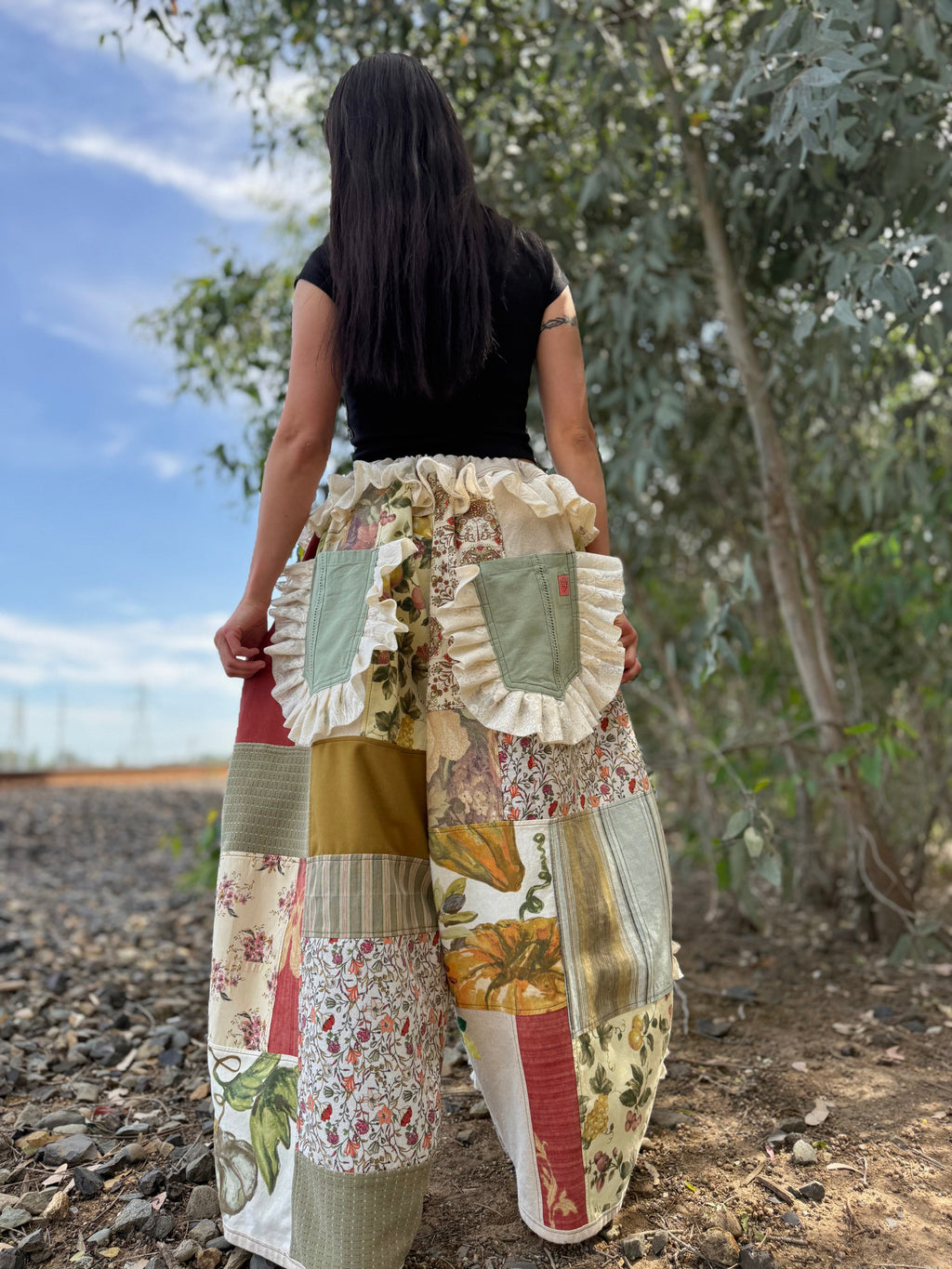 Upcycled Adjustable-Waist Pants