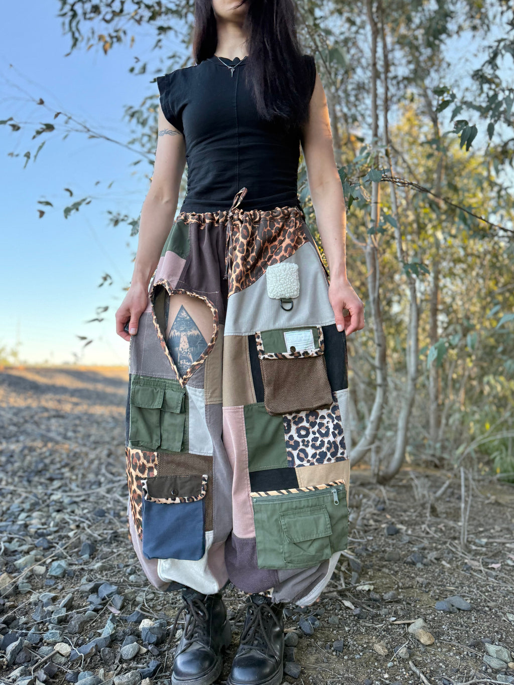 Upcycled Adjustable-Waist Pants