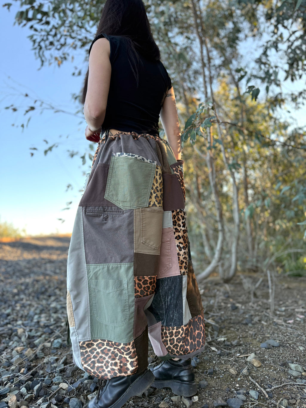Upcycled Adjustable-Waist Pants