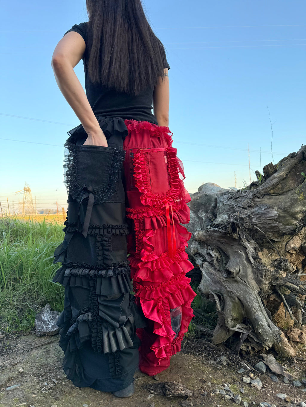 Upcycled Adjustable-Waist Pants