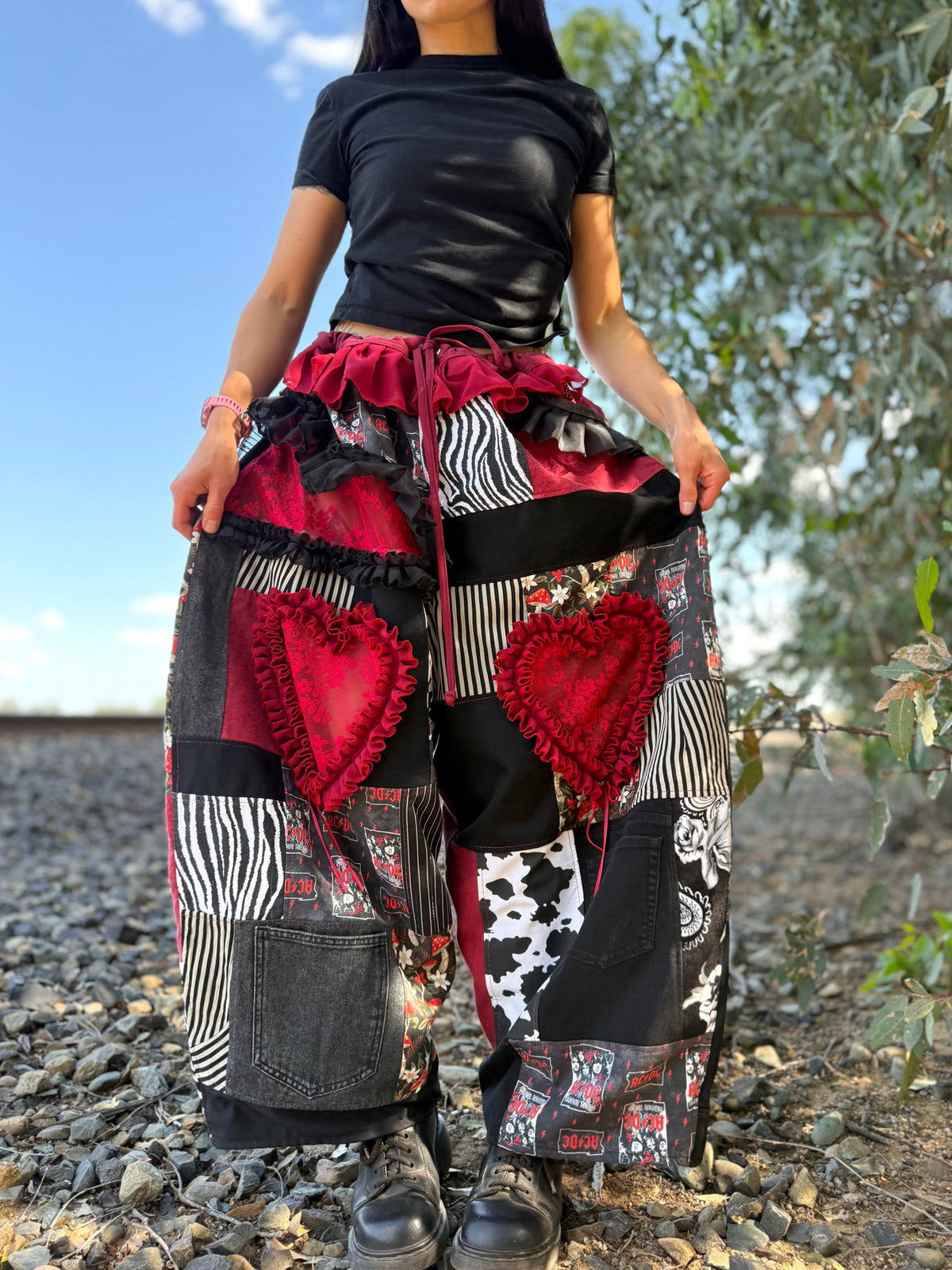 Upcycled Adjustable-Waist Pants