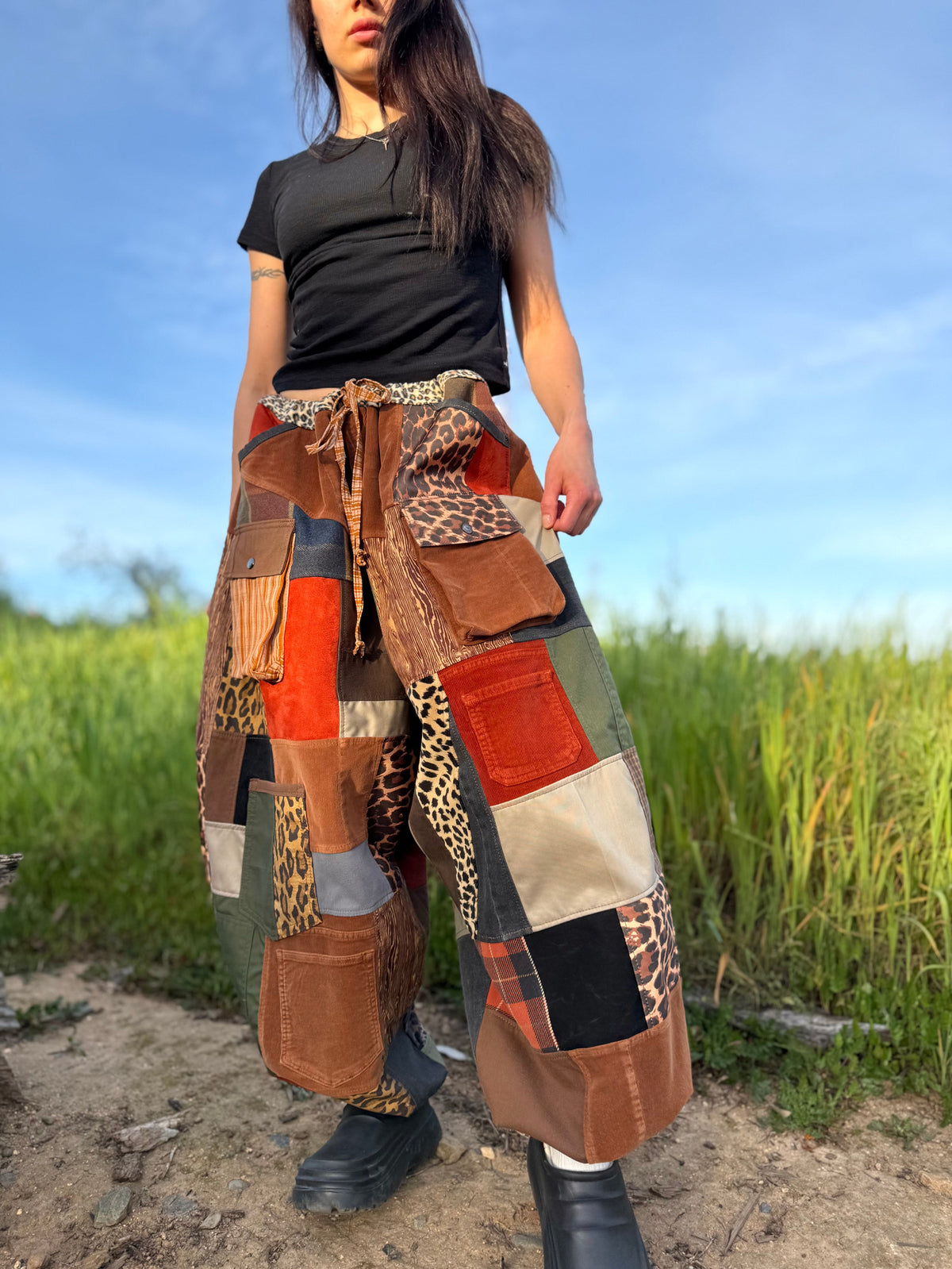 Upcycled Adjustable-Waist Pants