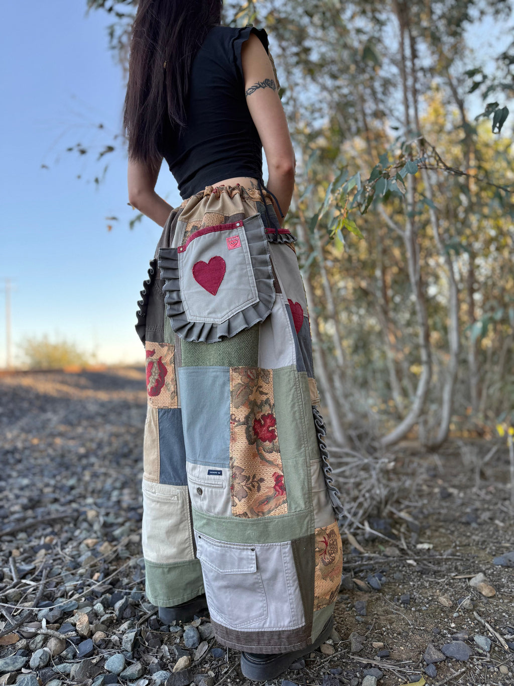 Upcycled Adjustable-Waist Pants