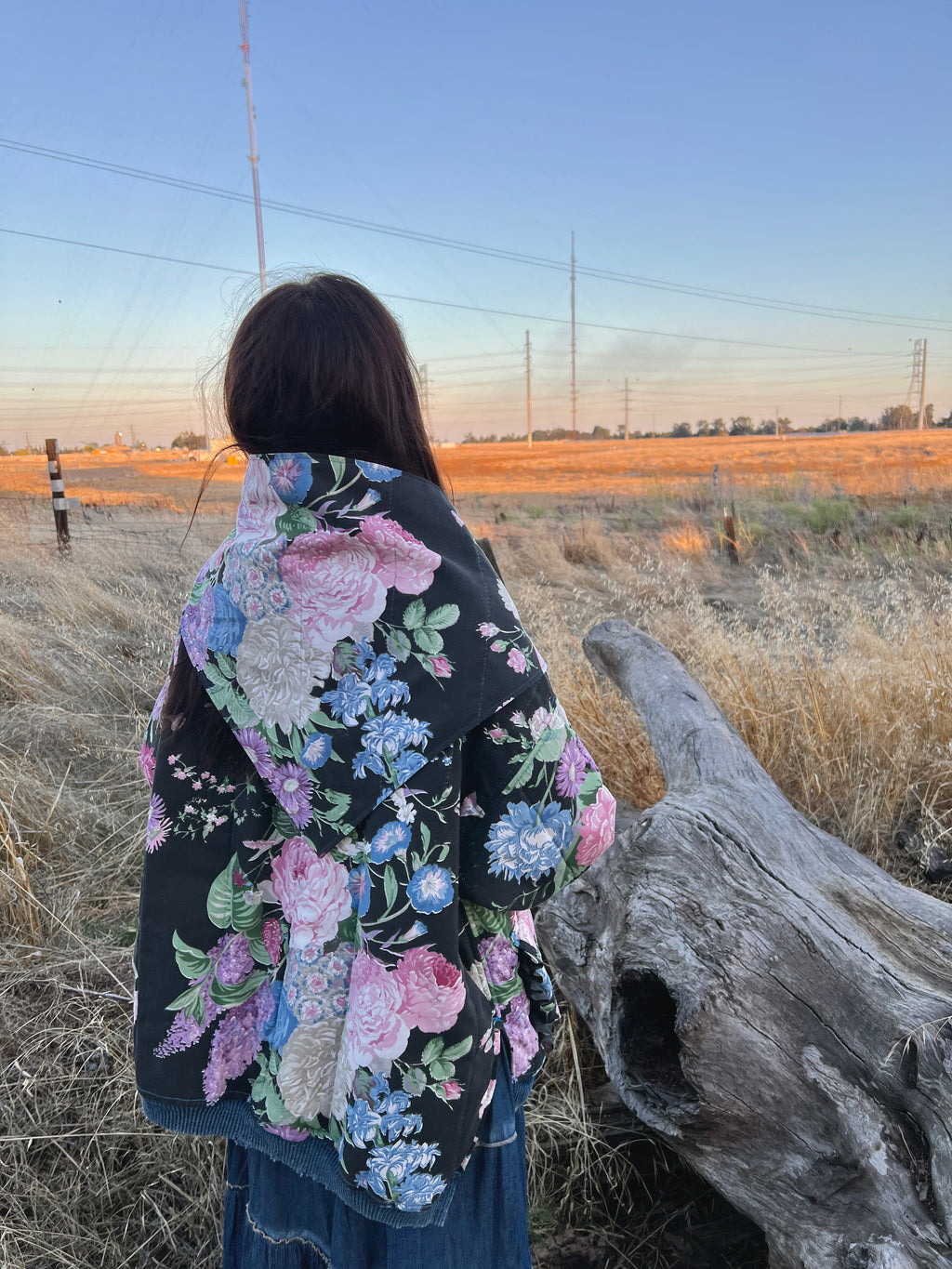 Upcycled Jacket & Headscarf Set