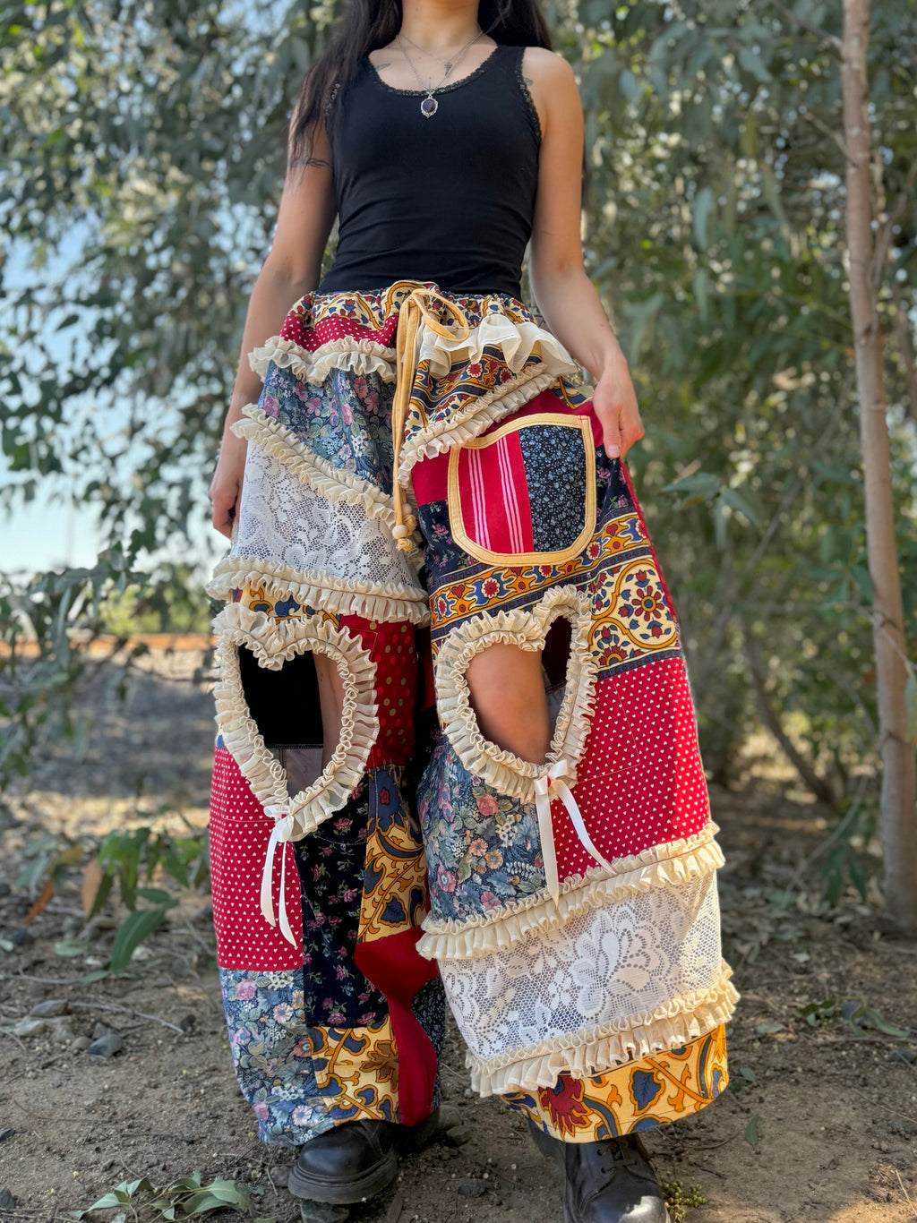Upcycled Adjustable-Waist Pants