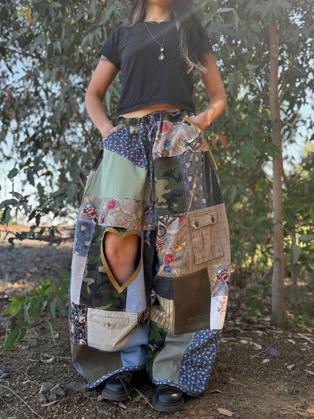 Upcycled Adjustable-Waist Pants