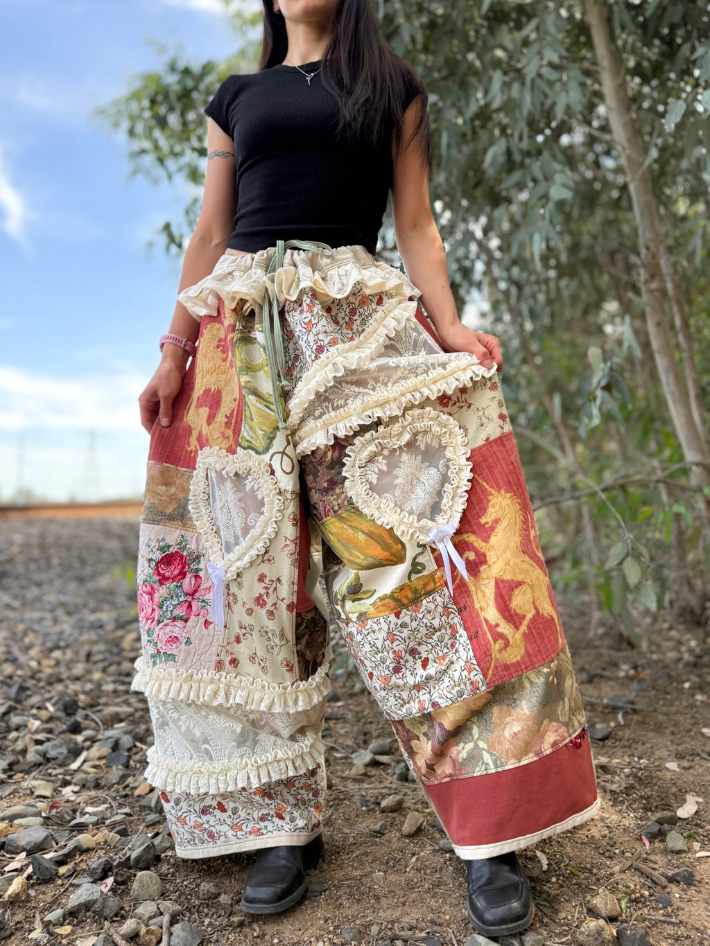Upcycled Adjustable-Waist Pants