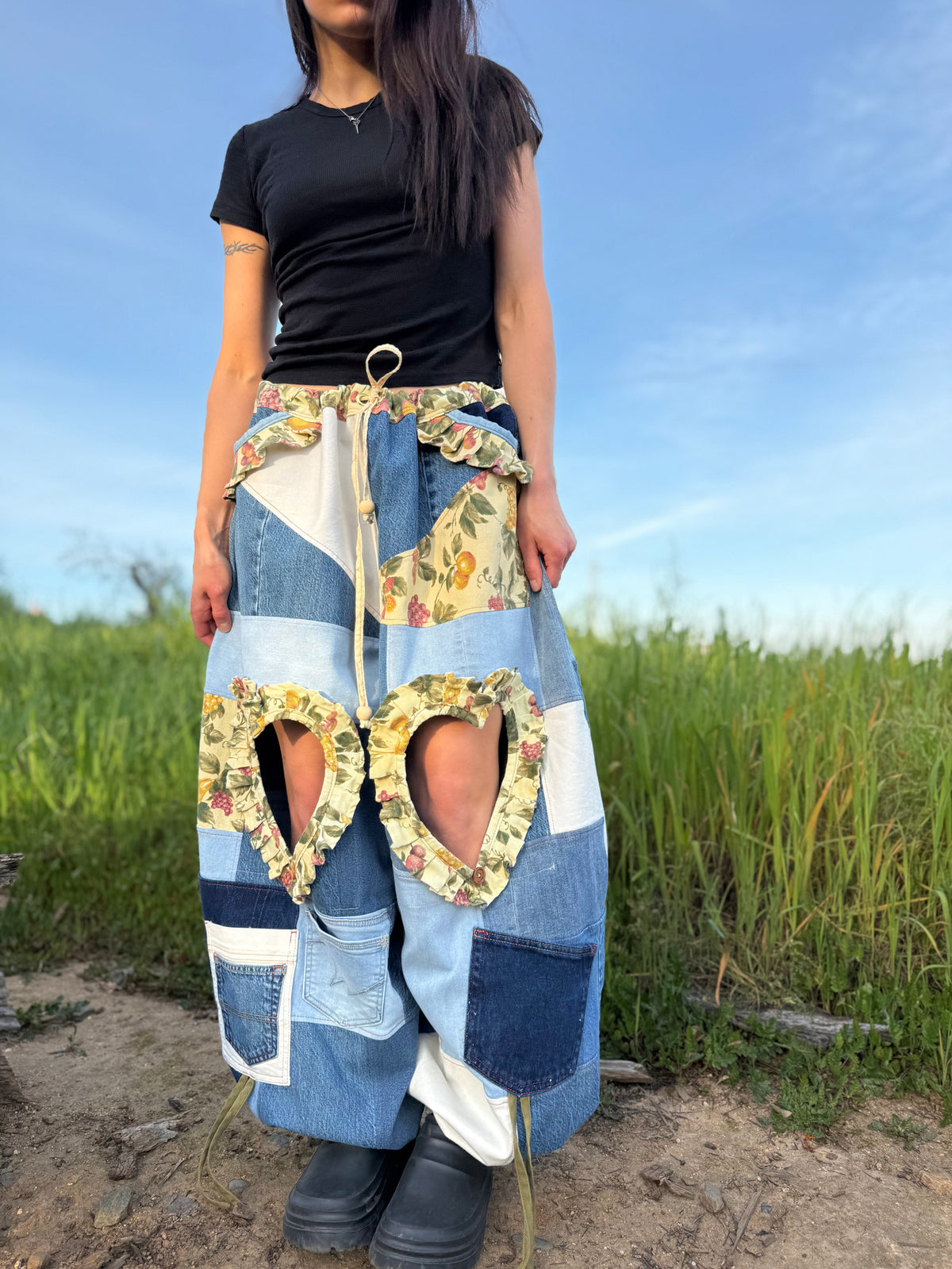 Upcycled Adjustable-Waist Pants