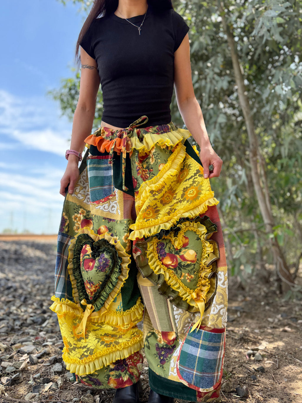 Upcycled Adjustable-Waist Pants
