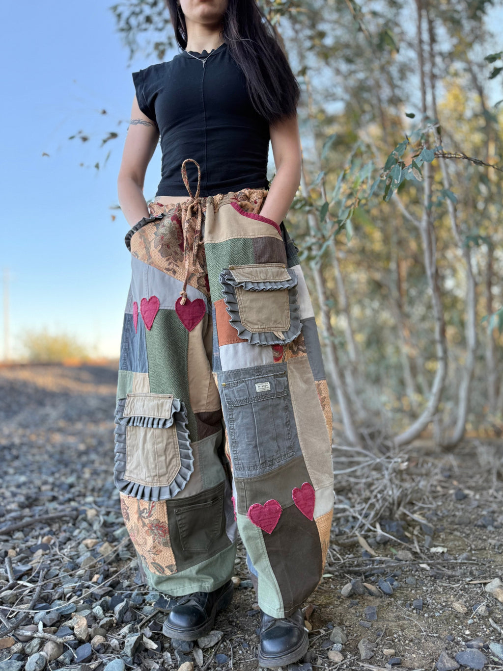 Upcycled Adjustable-Waist Pants