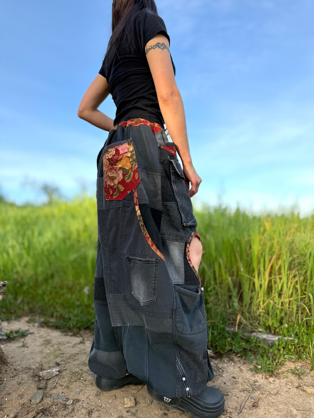 Upcycled Adjustable-Waist Pants