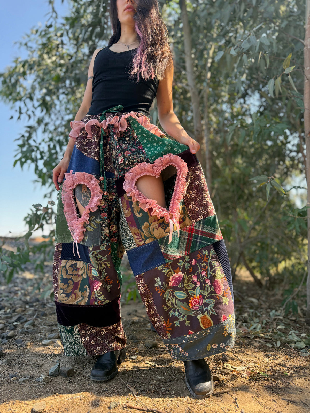 Upcycled Adjustable-Waist Pants