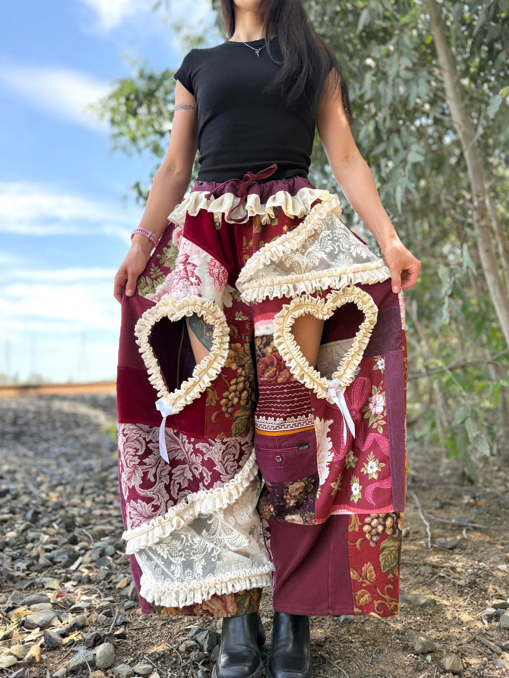 Upcycled Adjustable-Waist Pants