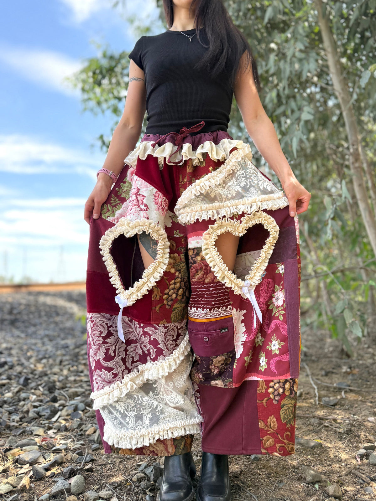 Upcycled Adjustable-Waist Pants