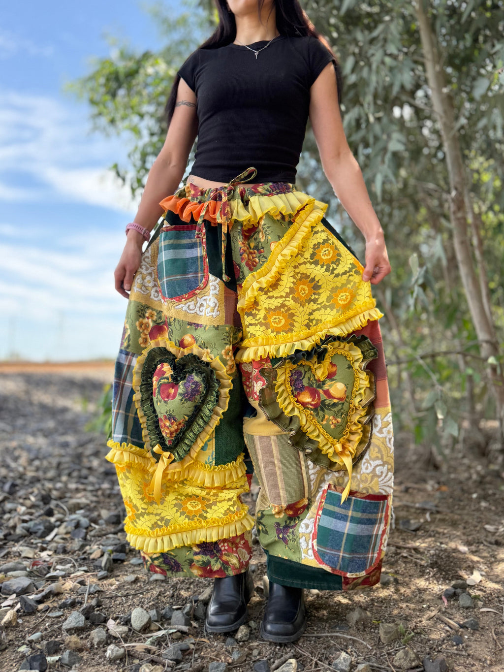 Upcycled Adjustable-Waist Pants
