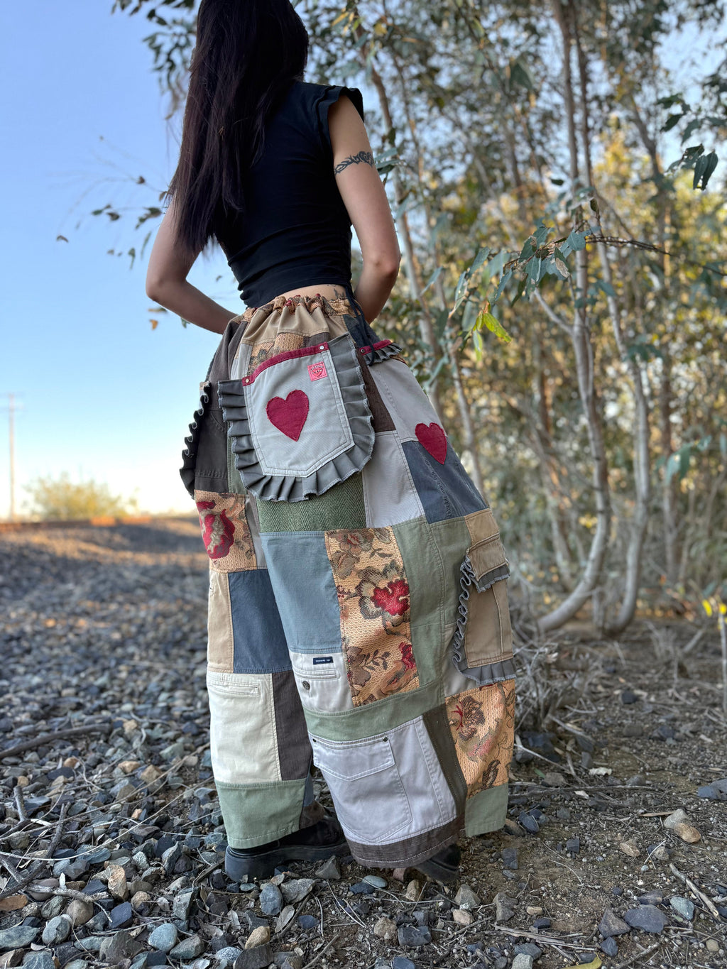 Upcycled Adjustable-Waist Pants