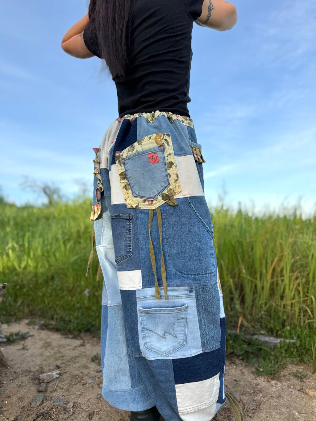 Upcycled Adjustable-Waist Pants