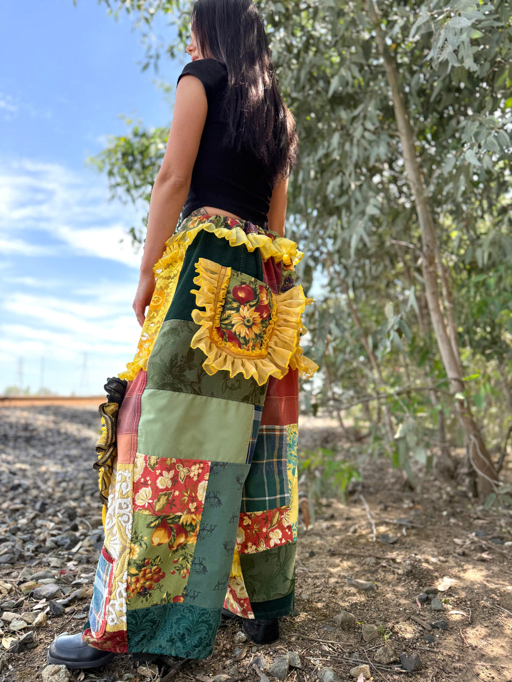 Upcycled Adjustable-Waist Pants