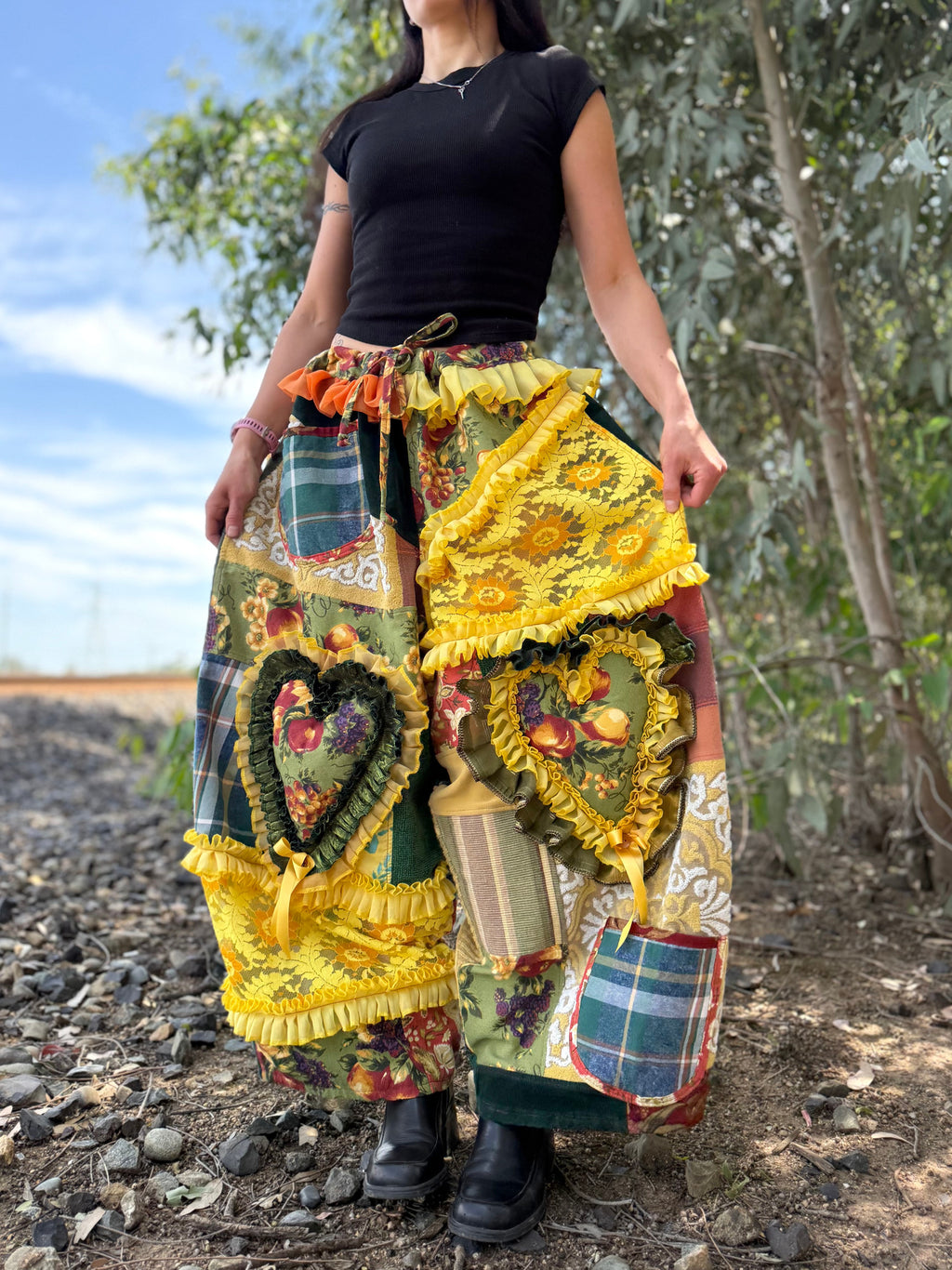 Upcycled Adjustable-Waist Pants