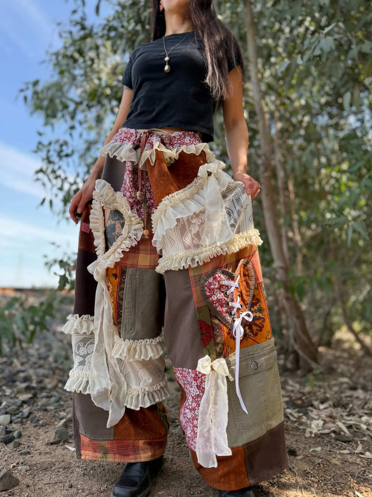 Upcycled Adjustable-Waist Pants